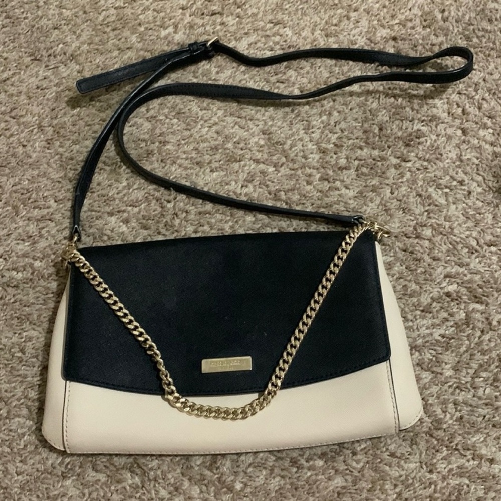 Kate Spade Black & Creme crossbody purse
